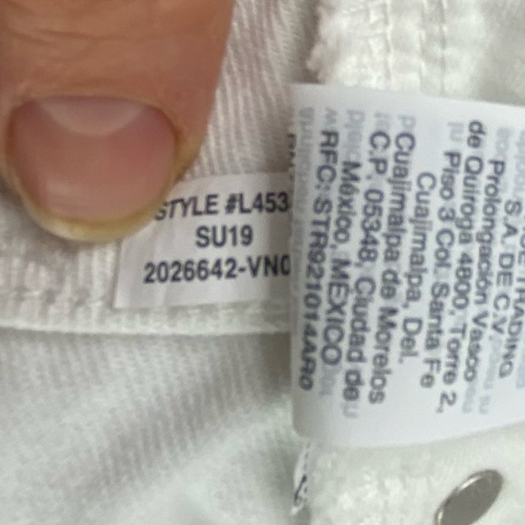 Madewell Rigid Denim A-Line white button fly mini skirt with raw edge sz 27 - Picture 7 of 12